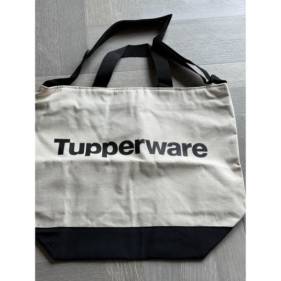 Tupperware Handbags - Tupperware 2019 Business Kit Bag Fall Canvas Tote Cream Black Shoulder Strap
